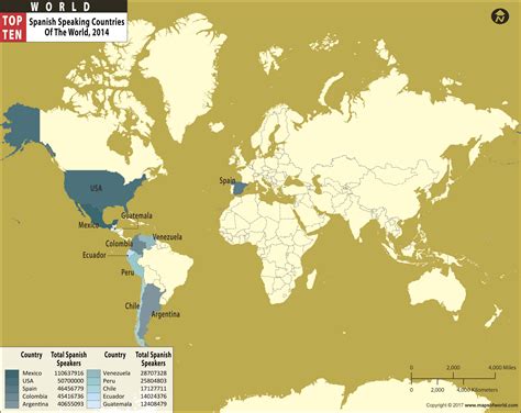 MAP Implementation in Various Industries Map of Spanish Speaking Countries